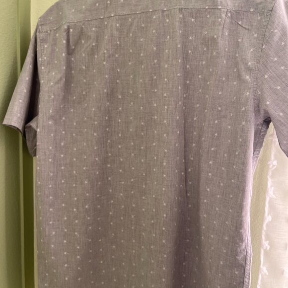 Billabong men’s gray palm tree print button front short sleeve shirt size L - Picture 5 of 6